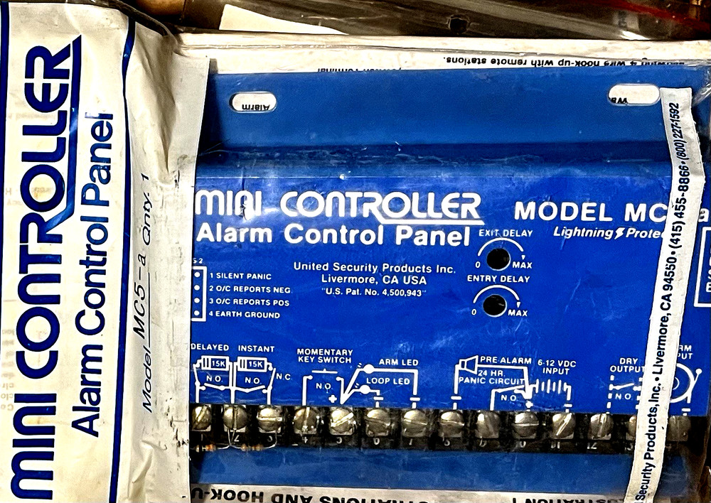 Mini Controller alarm Control System By United Security Products MC-5a TRI-STAR
