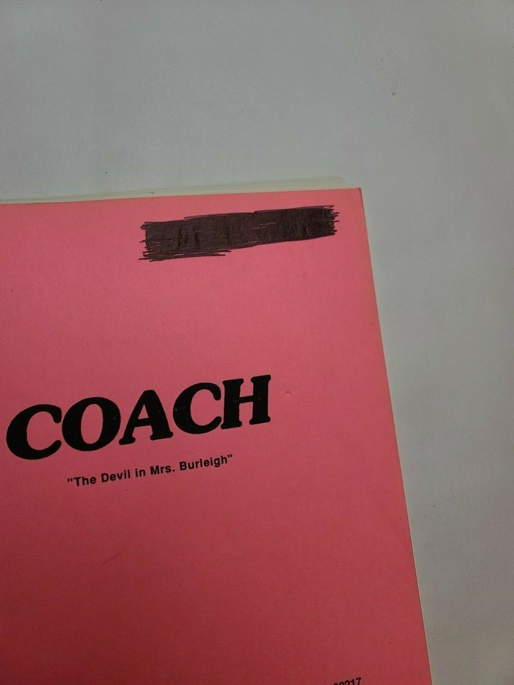 COACH / Eric Horsted 1994 TV Script, Georgia Engel "The Devil in Mrs. Burleigh"