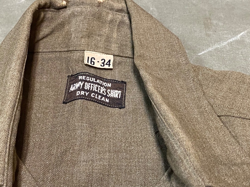 ORIGINAL WWII US ARMY OFFICER M1938 WOOL COMBAT FIELD SHIRT-LARGE 44R