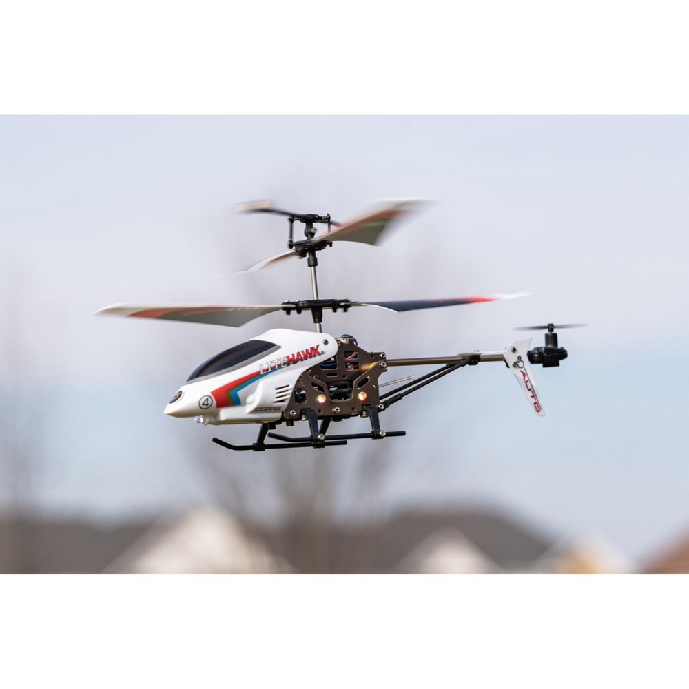 LiteHawk RC LH-4 Auto Hover & Landing Helicopter with Controllable LED Lights