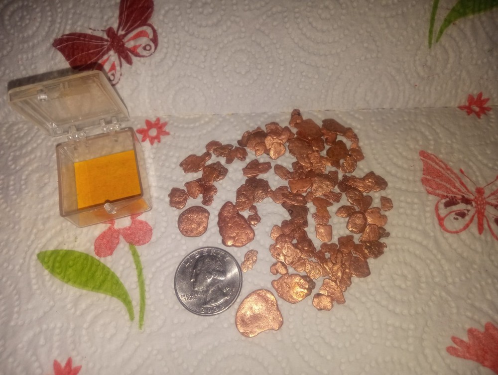 WHITE PINE MINE COPPER Nuggets Miniature Nuggets 36 grams