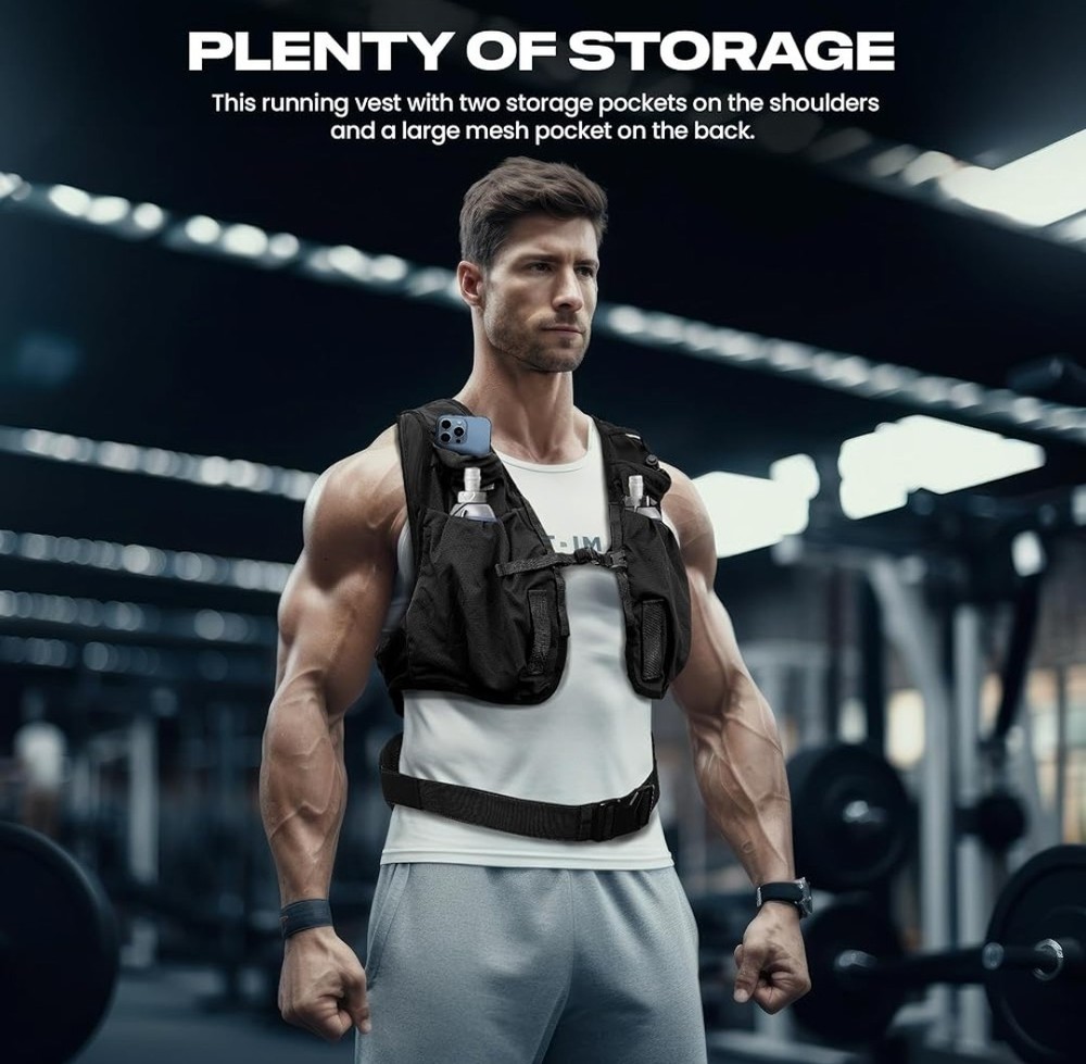 Packable Running Vest Hydration Backpack Adjustable Unisex NWT