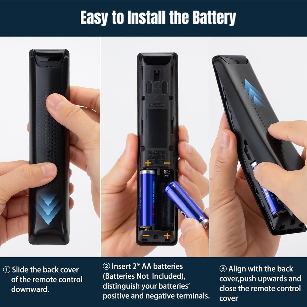 Backlit Universal Remote Control for Samsung Smart TV, Black