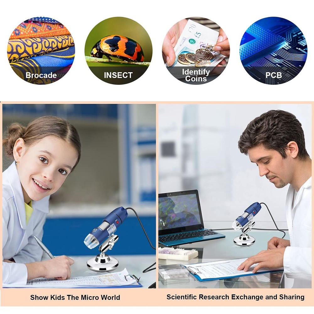 2K HD 2560x1440P USB Digital Microscope for Android Cellphone and Tablet Wind...