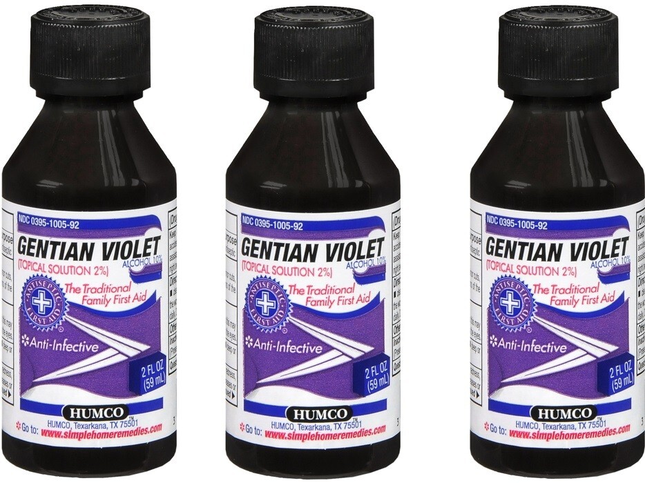 Humco Violet Topical Solution 2% Liquid 2 oz (3 Pack)