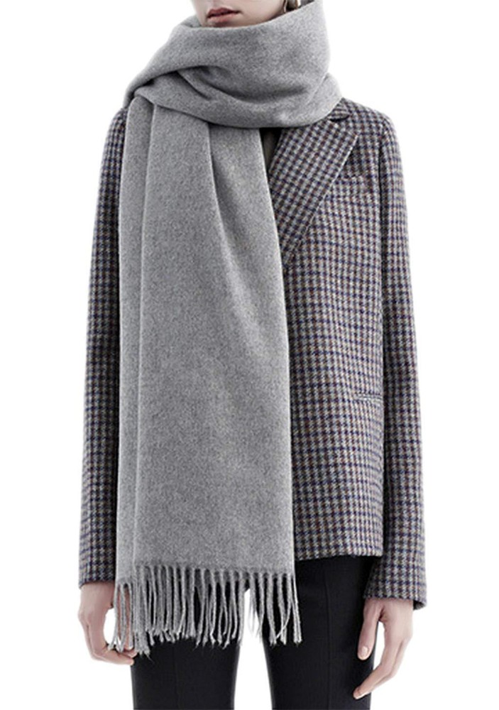 Oversized Blanket 100% Cashmere Large Scarf Shawl Wrap Plain Solid Scotland Wool