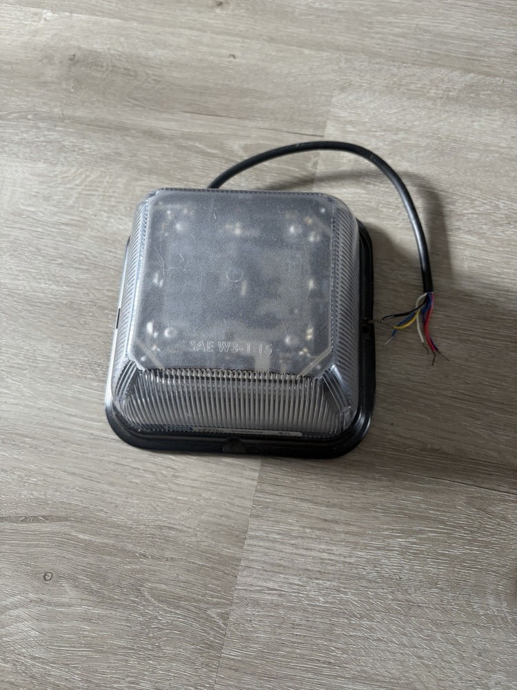 Ecco EB7185 LED Beacon Dual Square Poly Base Medium Profile 12-24VDC