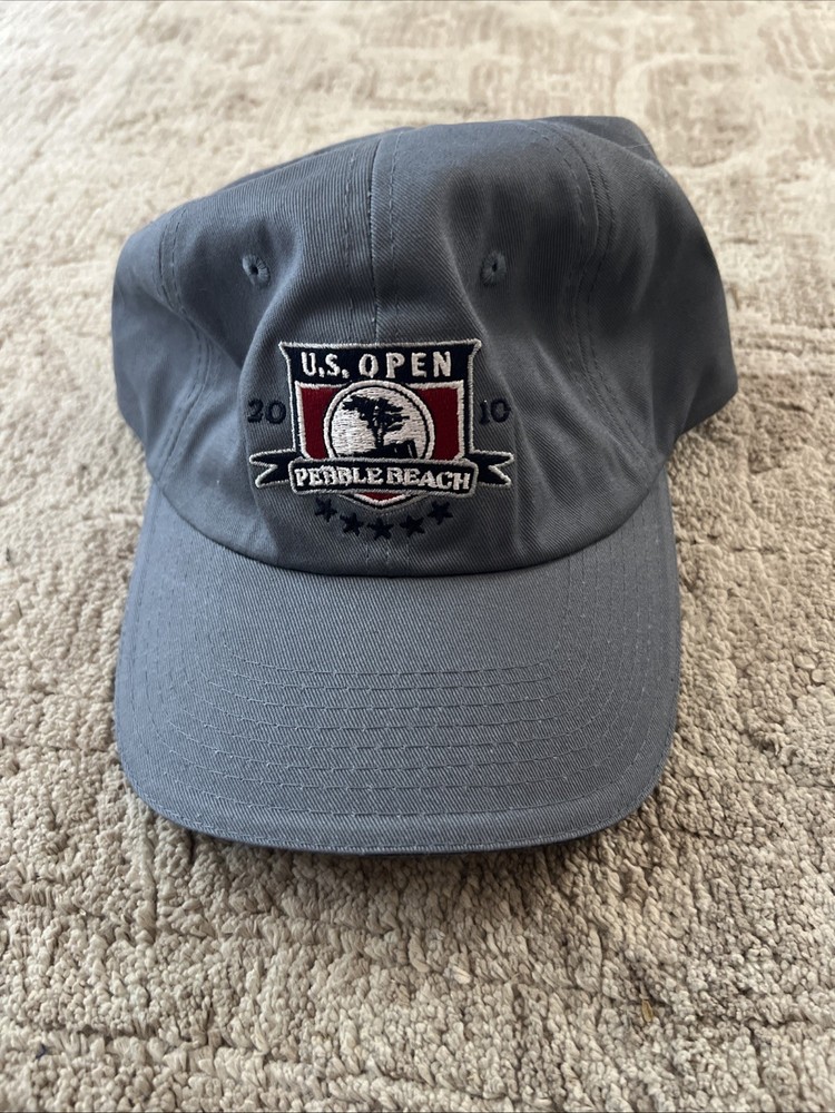 US Open 2010 Pebble Beach Golf Hat Cap USGA Member Adjustable Logo Gray Strap