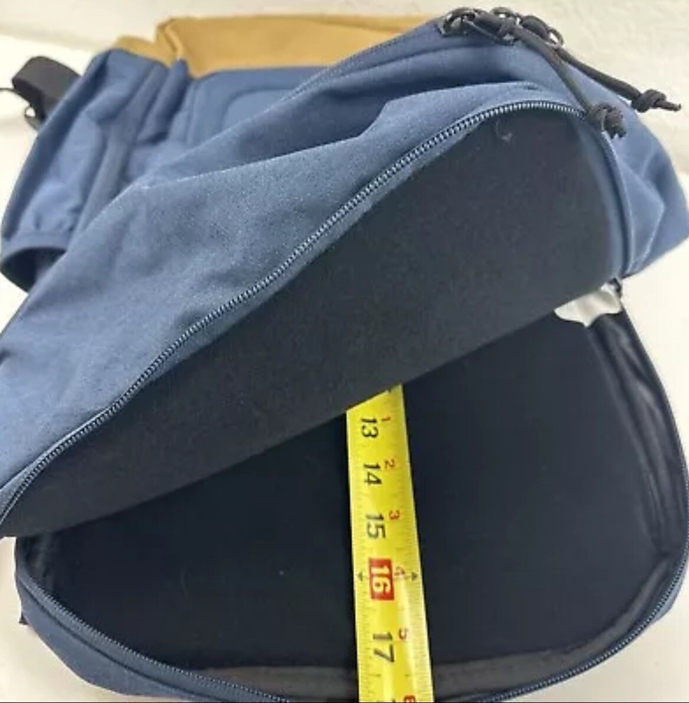Vintage Alpine Design Navy Blue/Khaki Hiking Bag Pack Insulated Button Defect
