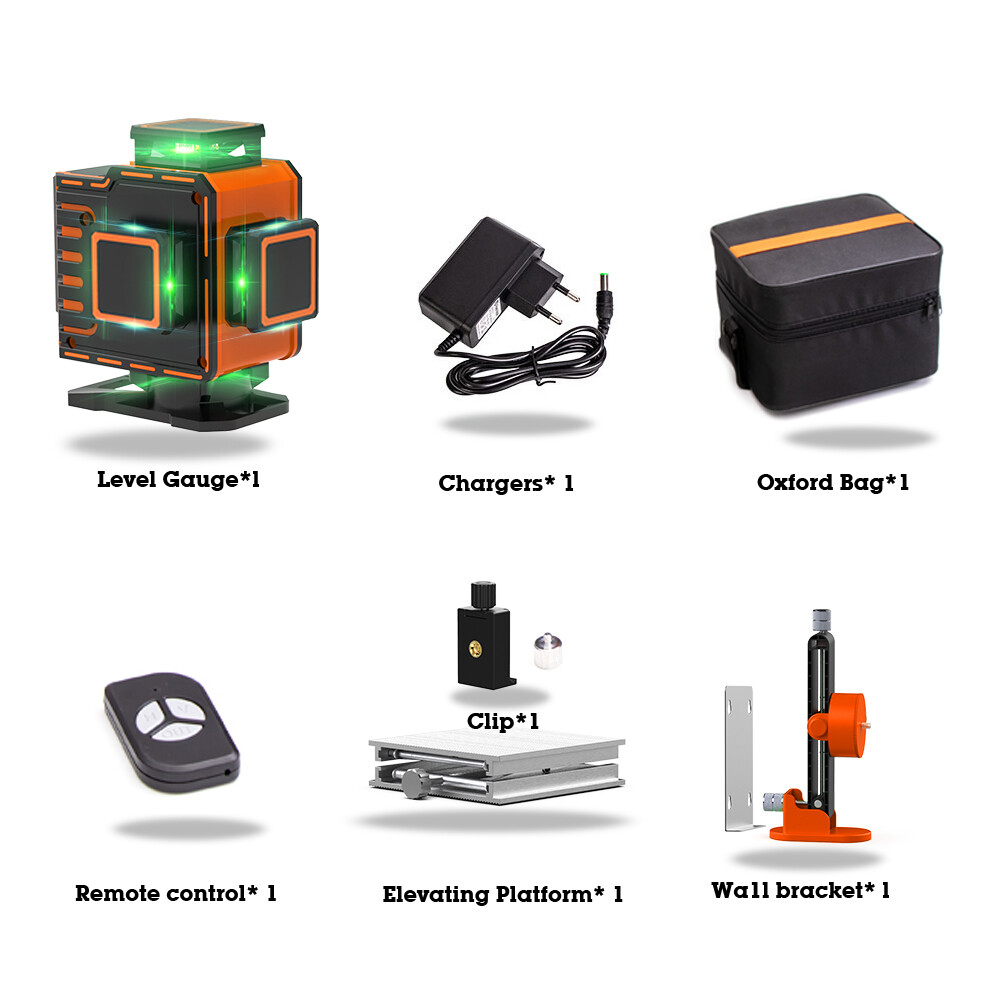 4D Laser Level Self-Leveling 360 Horizontal and Vertical Cross Laser Level