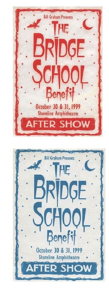 13th Annual Bridge School Benefit Backstage Pass  1999 Bundle 2