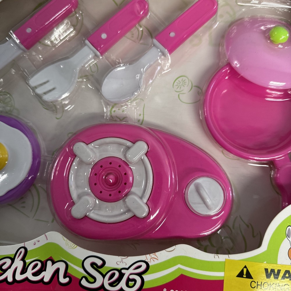 Kitchen Toy tool set kids Ags 3+ Tiny kitchen make beleive accessories Pan egg b