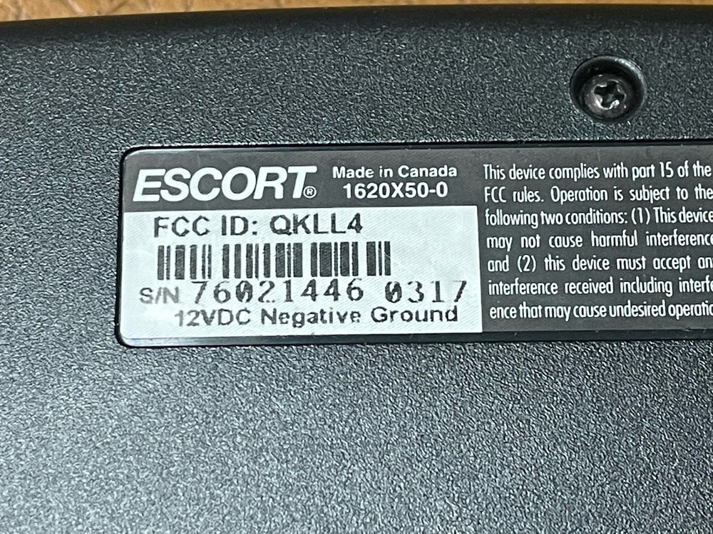 Escort Passport S55 High Performance Radar Detector, Missing Suction Cups