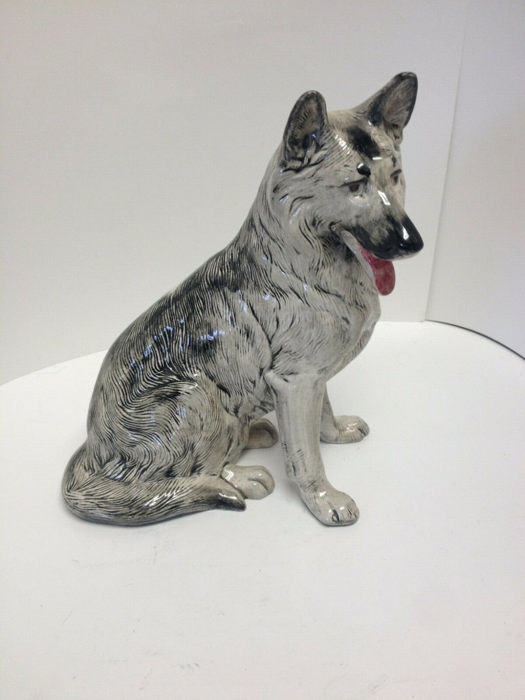Vintage Ceramic German Shepherd Figurine