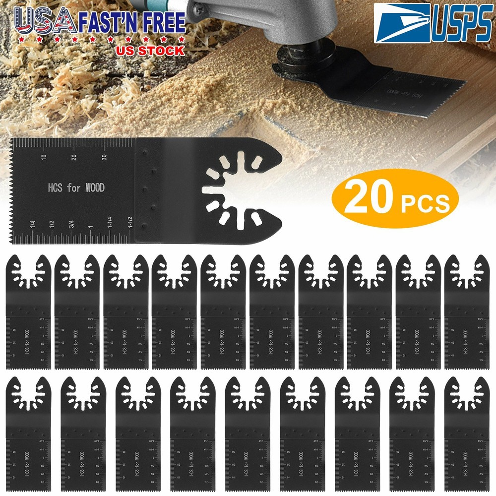 24X Oscillating Tool Saw Blade Universal Wood Multitool Blade Release Fit Porter