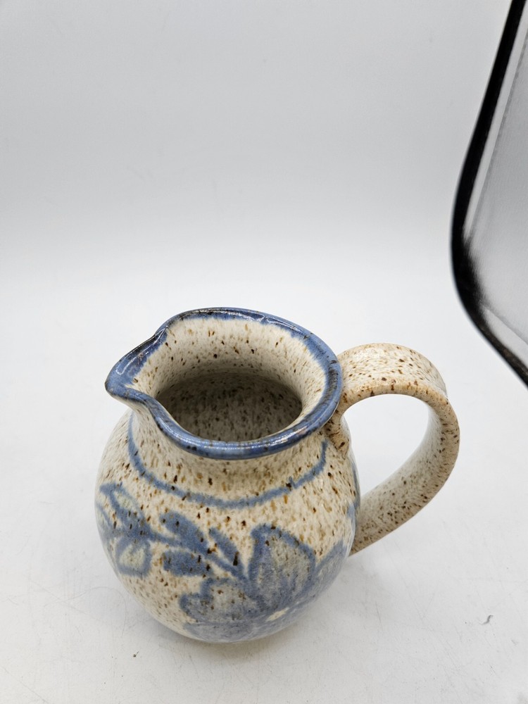 VTG. Lopez Ceramic Pottery Pitcher w/Floral Pattern Signed