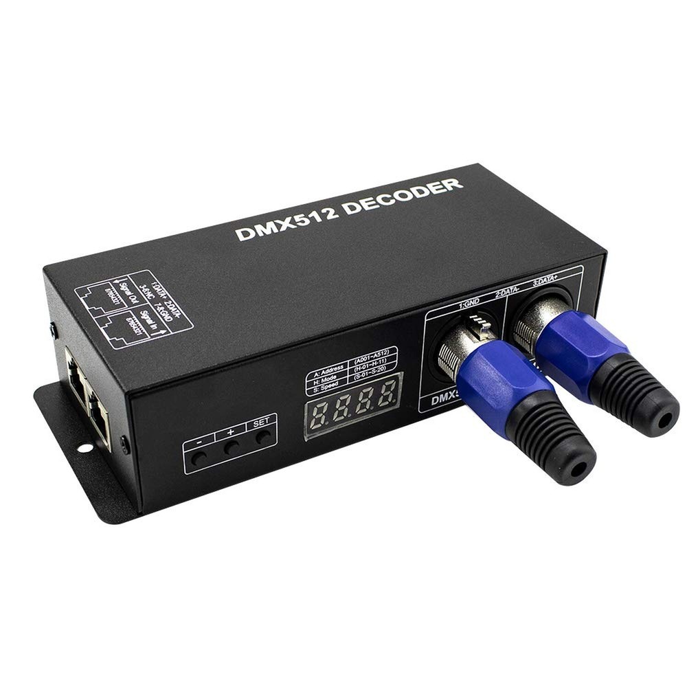 High Power Dmx Led Decoder Controller Led DMX 512 Dimmer Driver DC12V-24V for...