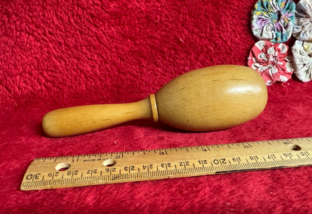 Vtg Wooden Sock Darning Egg