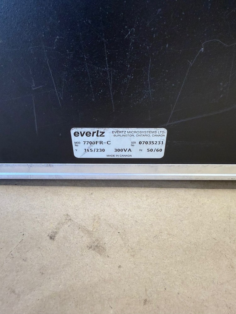 Evertz Microsystems 7700FR-C Multiframe Chassis, No Cards