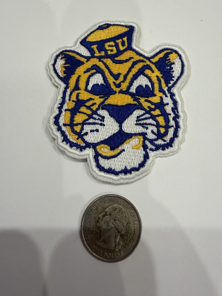 LSU TIGERS SEW ON PATCH 3”x 2.75” Old Style School Patch
