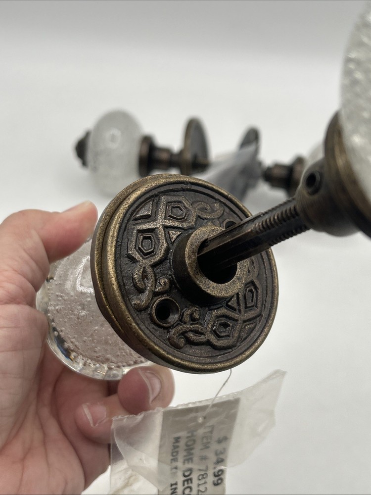 TWO Bubble Glass Knob Pull Decorative Door Knobs Hardware by Hobby Lobby