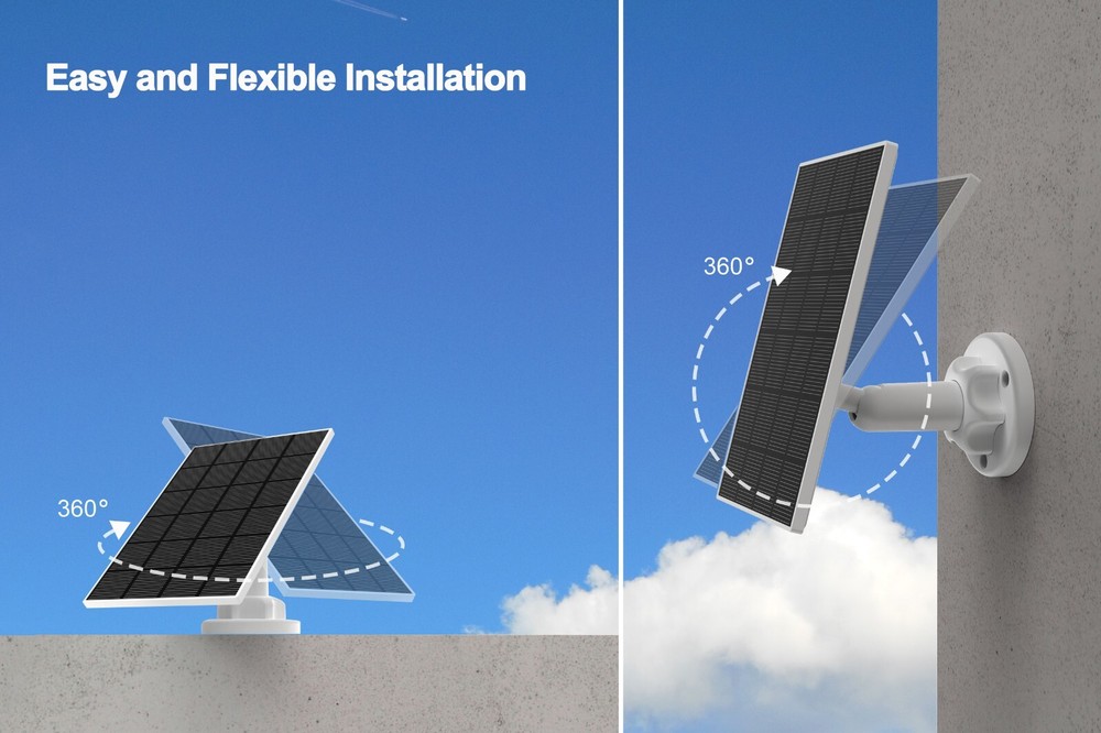 8CH Wireless Solar Powered CCTV Security System 4MP WiFi Audio PTZ Camera