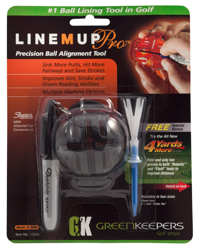 Line M Up Pro Precision Golf Ball Alignment & Identification Tool Sharpie & Mini