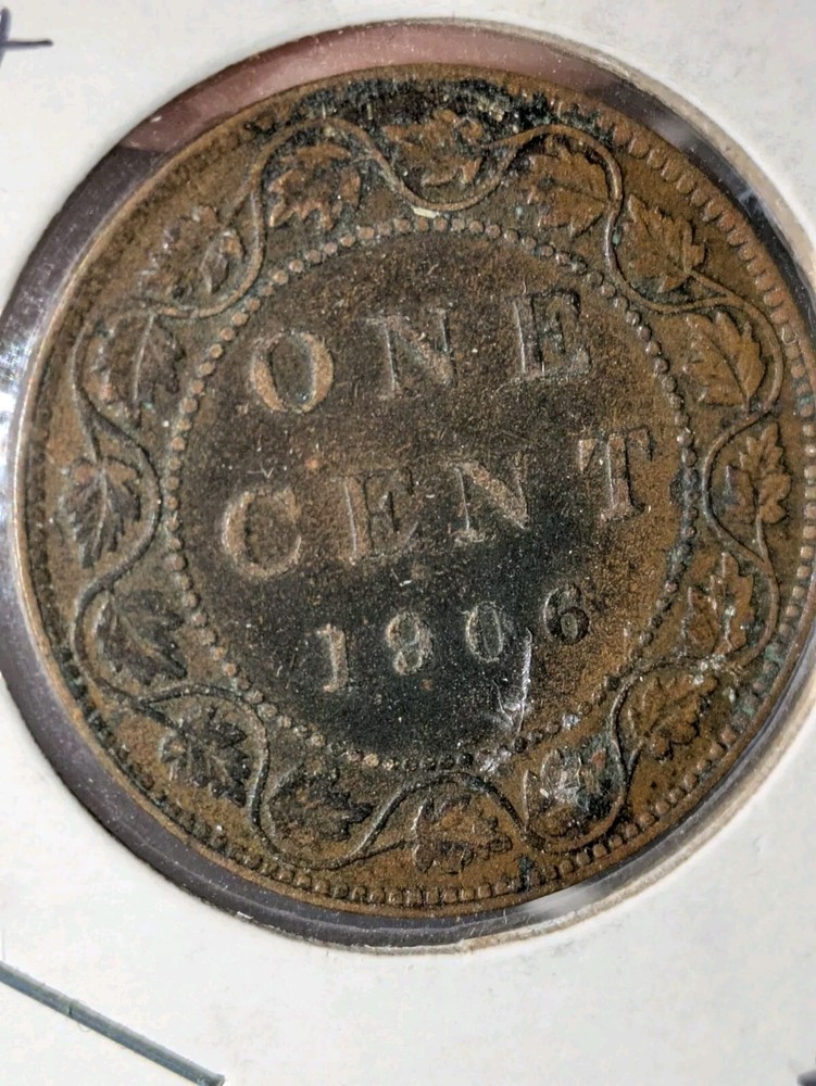 1906 Canada One Cent Large Copper VF