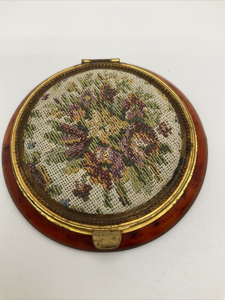 Antique Embroidered Dry Powder Container