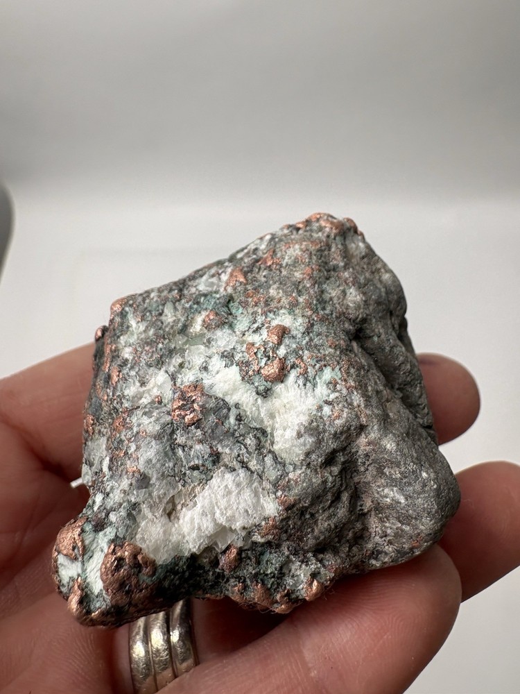 Pure Copper Rock Native Mineral Display Cutter Specimen Upper Keweenaw Michigan