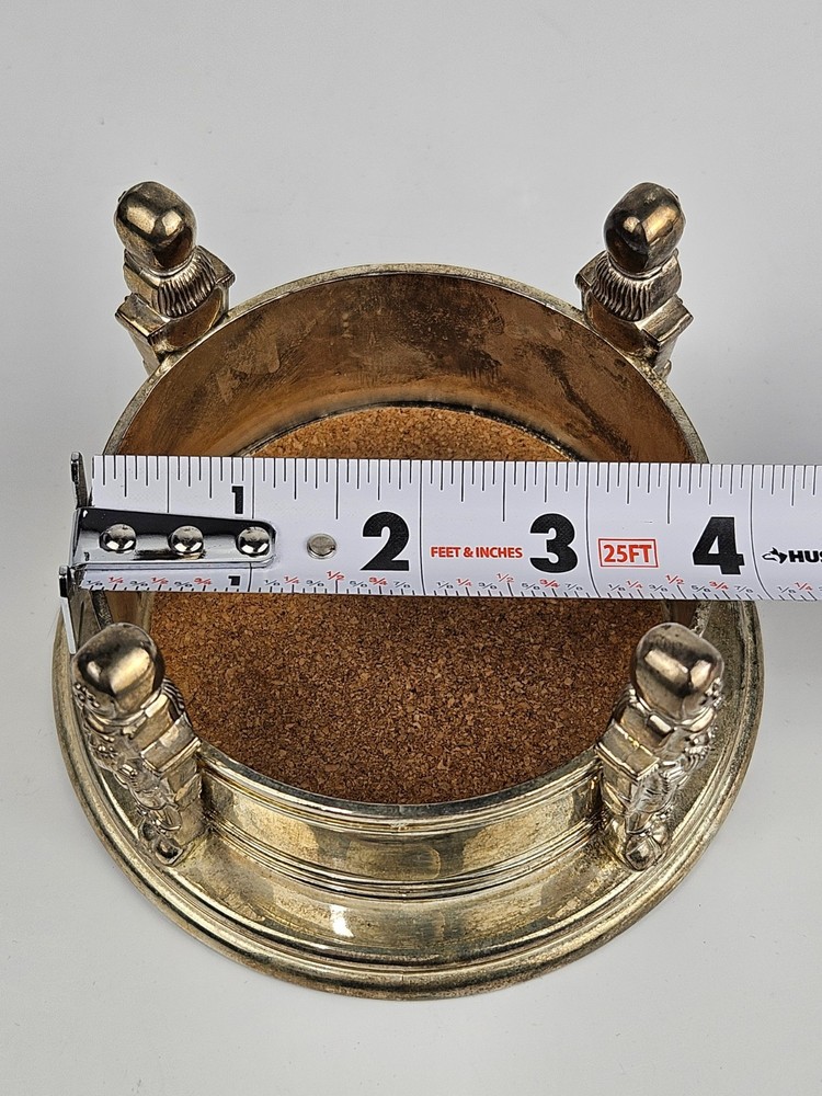 Godinger Silverplate Nutcracker Soldier Wine Champagne Coaster Holder