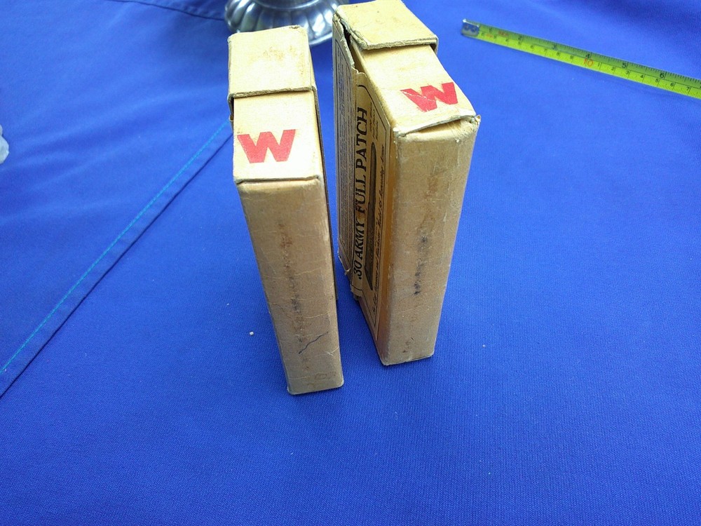 2 Vintage Winchester .30 Army Full Patch Ammo Box Boxes Empty
