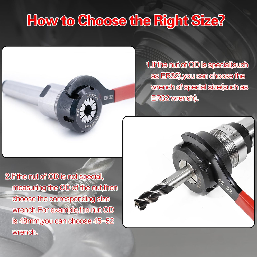 Coilover Spanner Wrench Set - 4/6/10pcs Adjustable C-Shape Tool