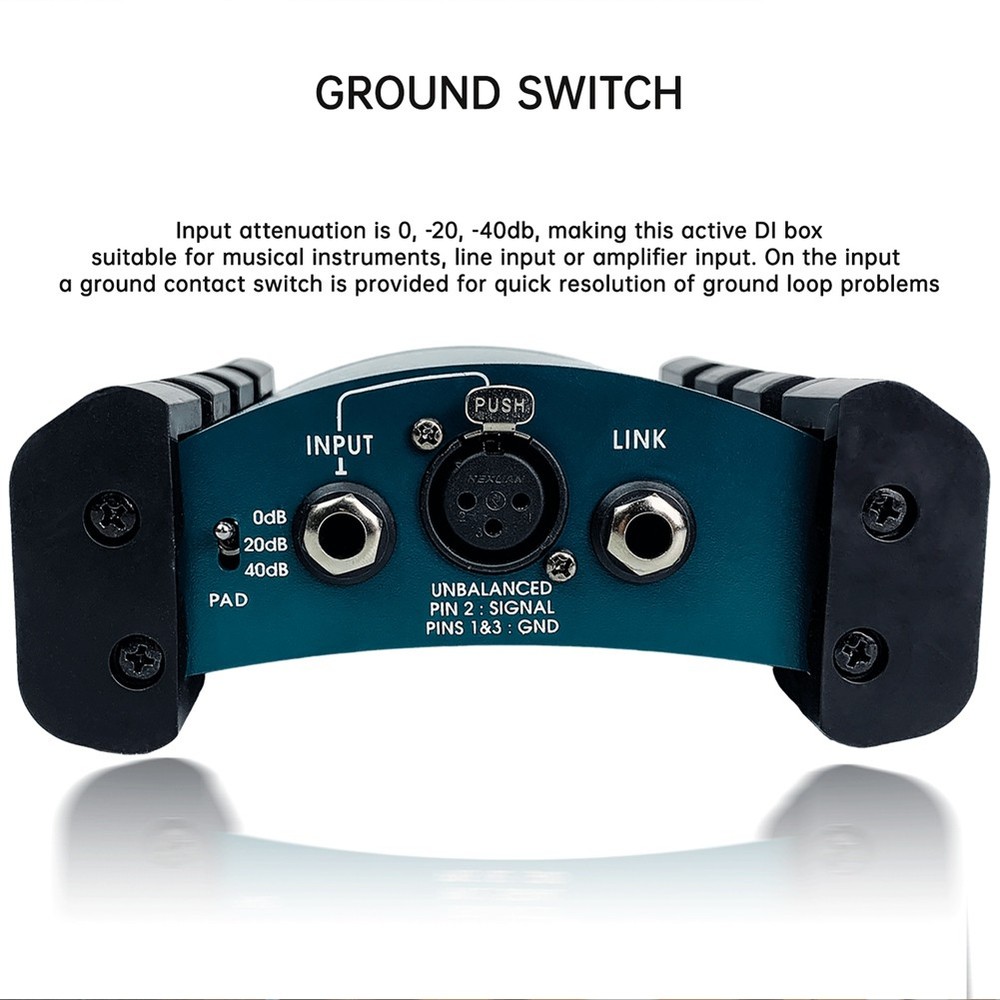 Active DI Box Impedance Converter DIBOX Stage Effector Phantom Box Active2835