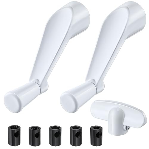 Pack/8'' Spline Socket Crank Handle with Tee Handle Casement Operator, Stone 3