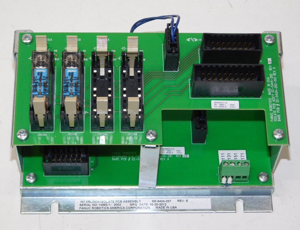 Fanuc Robotics EE-5404-287 Interlock Isolate PCB Assembly EE-5404-281-001 USA