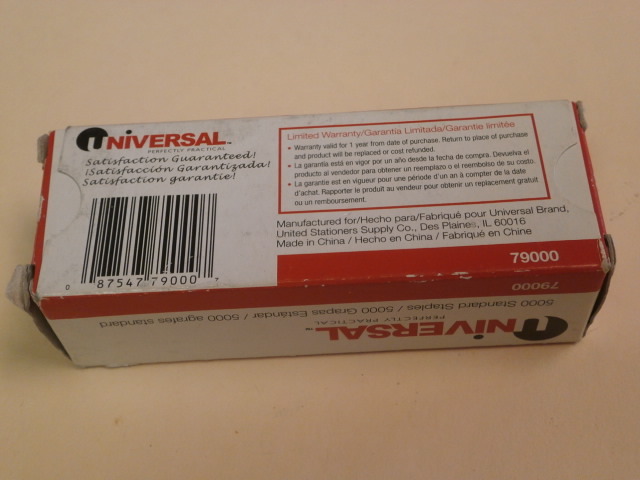 Universal 79000 New Standard Staples (QTY 5000 ct)