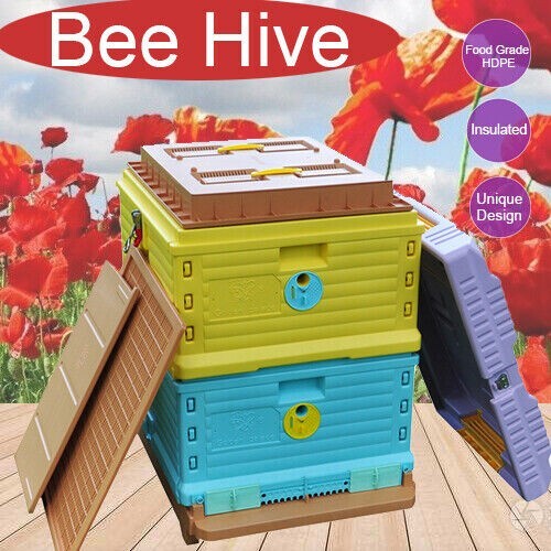 Insulated Plastic Bee Hives Langstroth Bee Hive Beekeeping Boxes House 2-layers