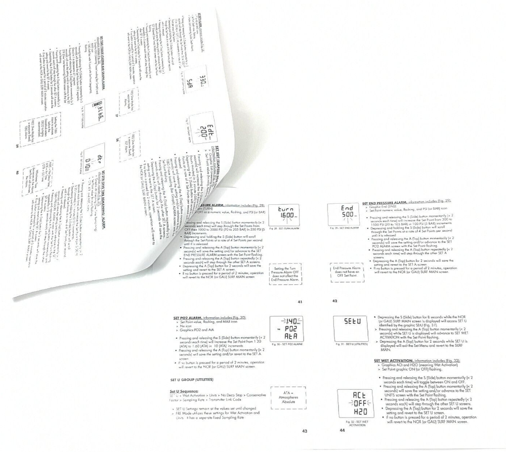Oceanic DataMask Scuba Dive Wireless Computer Operating Manual Printed Data Mask