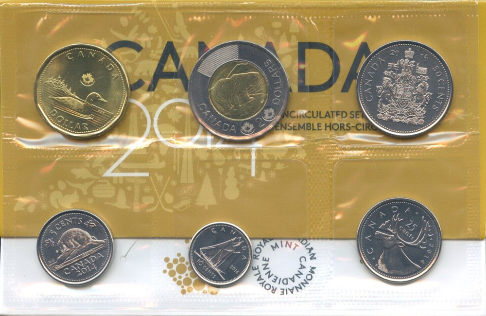 2014 Canada Uncirculated Prooflike Set - Original Envelope and COA