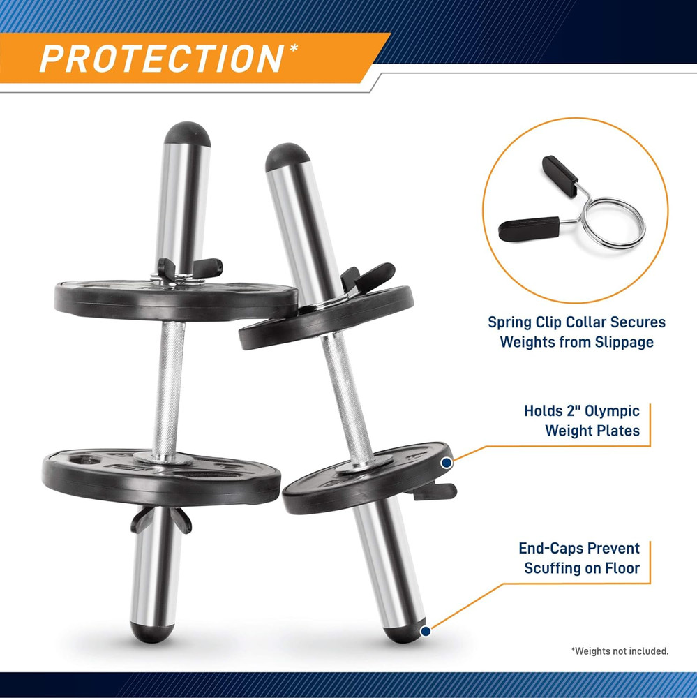 Hollow Curl Bar and Dumbbell Handle Set with Spring Collars