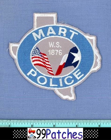 MART TEXAS Police Shoulder Patch STATE SHAPE 4G