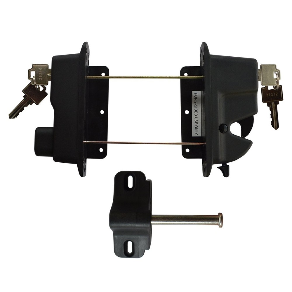 Keystone Black Nylon Polymer Key-Lockable Latch | 2 Sided | Keyed Alike | KLA...