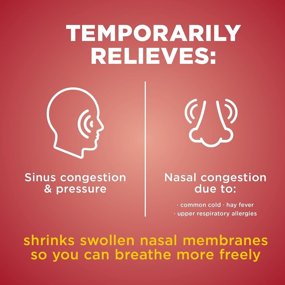 Amazon Basic Care 12hr Nasal Spray Oxymetazoline Congestion Comparable to Afrin