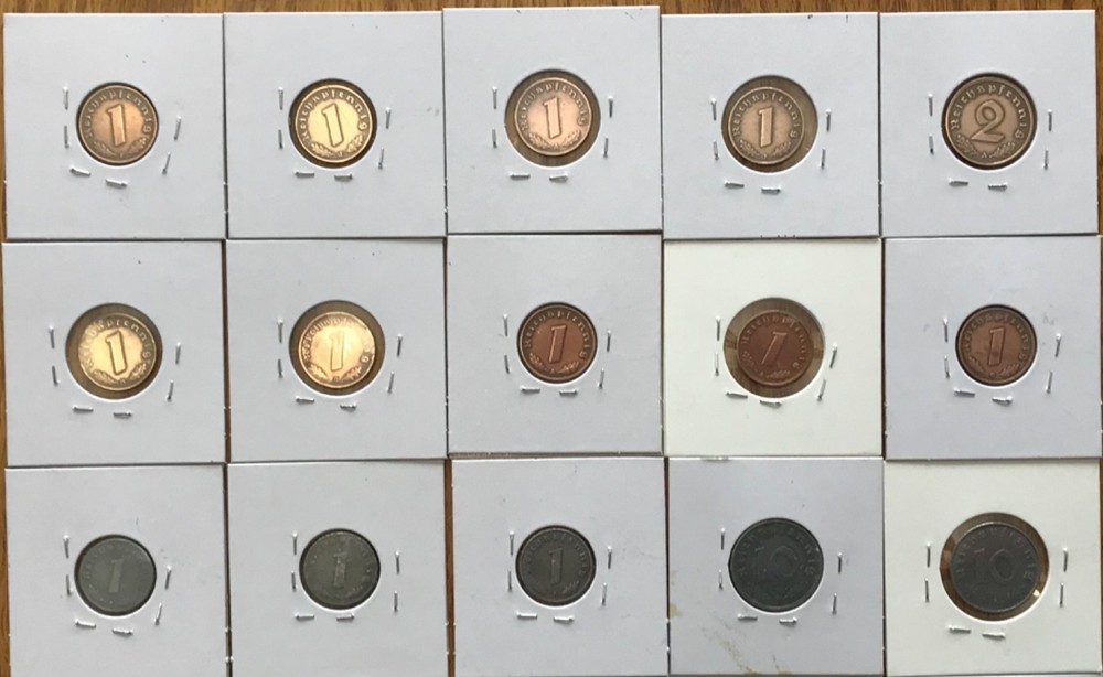 Third Reich Coins Lot-27 total coins