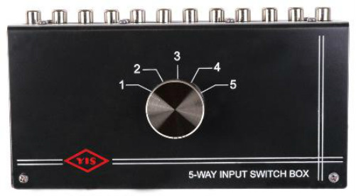 NEW 5 RCA Input Source Audio Selector.Stereo Switch Inputs.change Amplifier.CD.