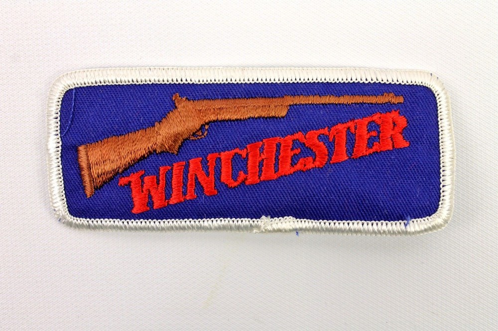 NOS New WINCHESTER Rifle Blue & Red Stitched Applique Patch