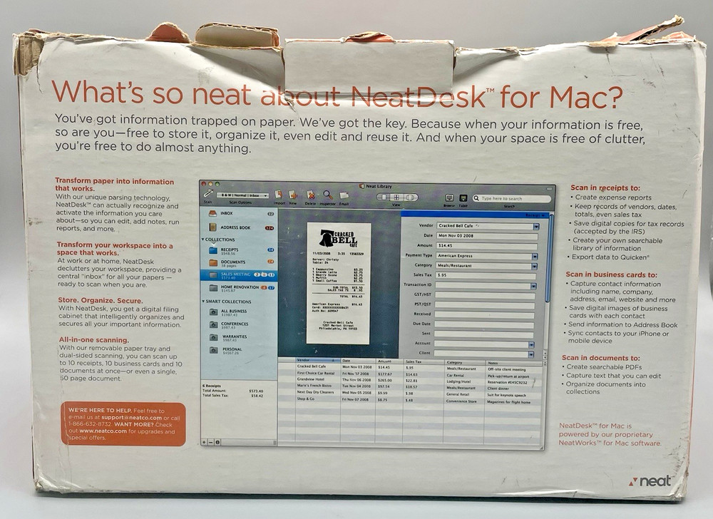 NeatDesk for Mac Desktop Scanner + Digital Filing System - White - Open Box