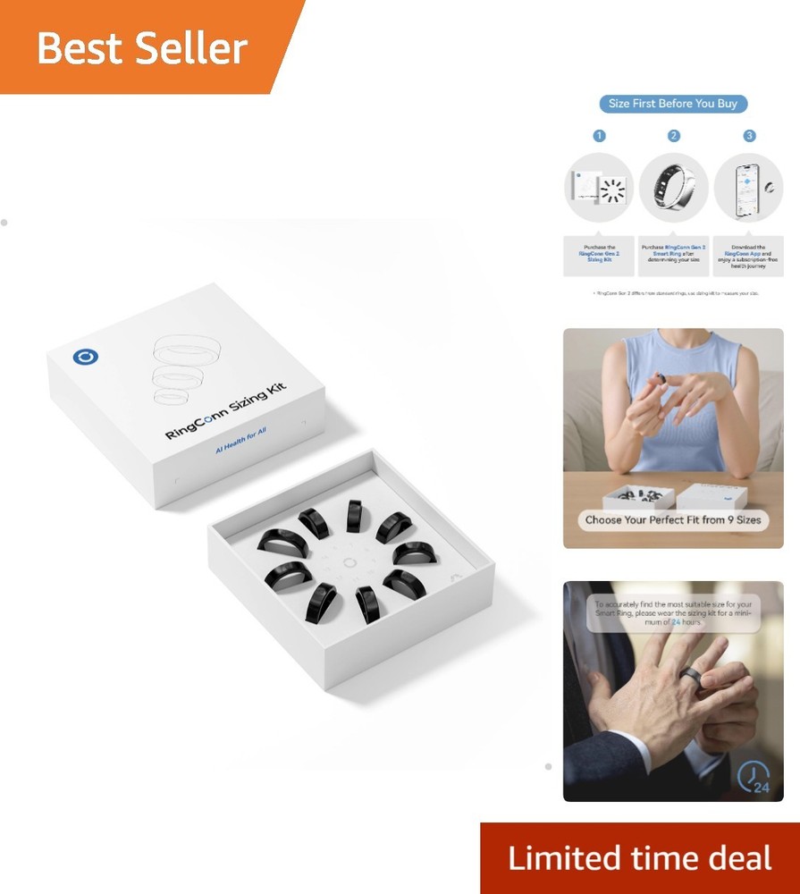 Smart Ring Size Measuring Kit - Gen 2 Compatibility for Comfortable Fit (6-14)