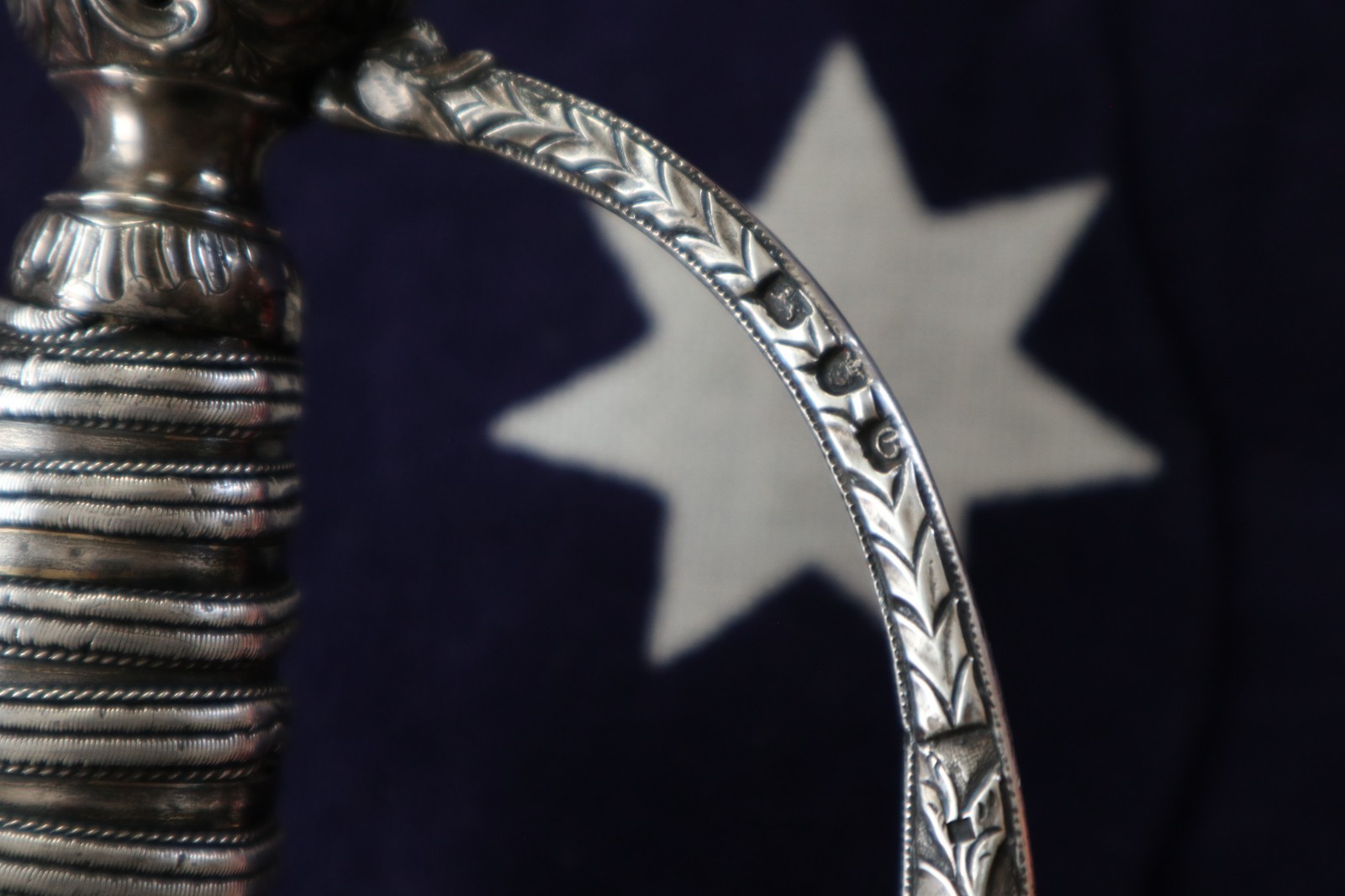 FRENCH INDIAN WAR REVOLUTIONARY WAR SILVER HILT SMALL SWORD HALLMARKED 1762